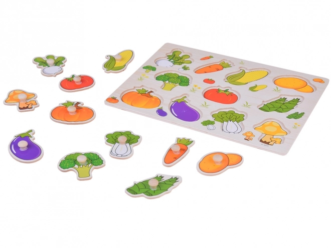 Puzzle éducatif en bois légumes match 11 pièces ZA5258