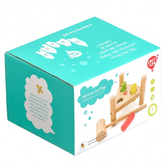 Lucy & Leo Triangle - marteau en bois avec 3 chevilles