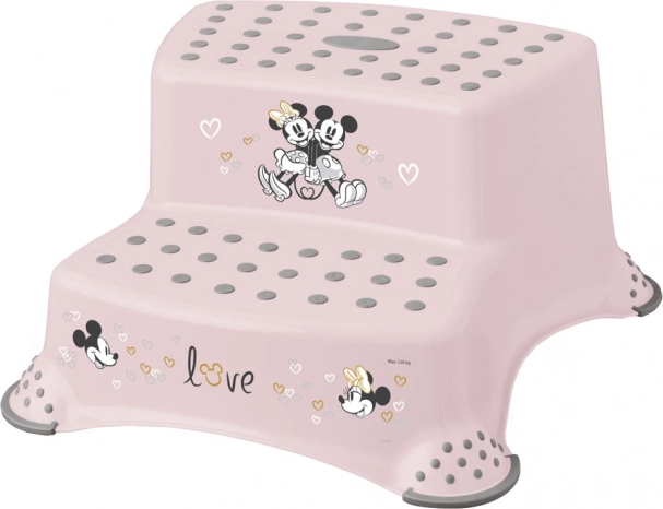 Marchepied double pour enfants pour WC et lavabo Minnie rose