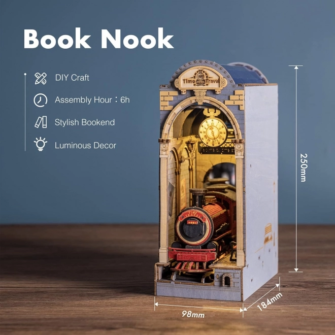 Serre-livres Voyage dans le temps avec éclairage LED