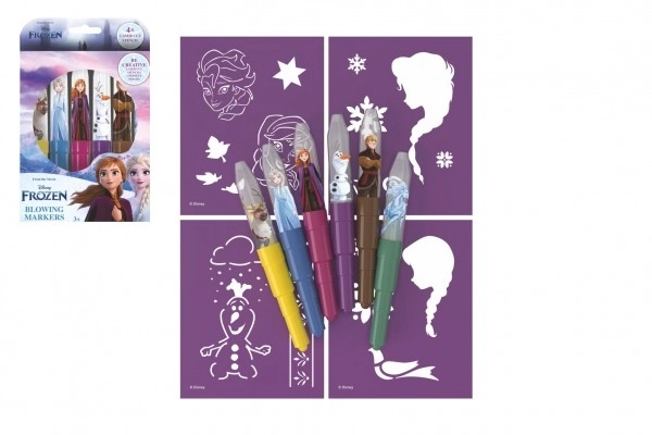 Feutres à souffler avec pochoirs La Reine des Neiges