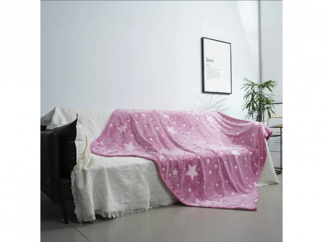 Couverture douce lumineuse avec motifs fluorescents 150x180 cm