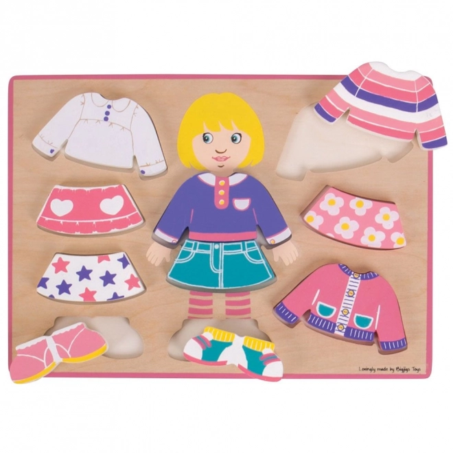 Bigjigs Baby puzzle d'habillage fille