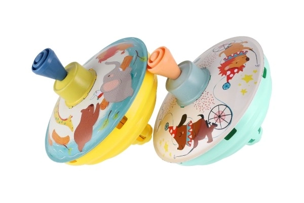 Toupie tournante diamètre 12cm métal 2 couleurs 6 pièces en boîte