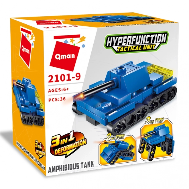 Qman Unité Tactique Hyperfonction 2101-9 Tank Amphibie 3en1