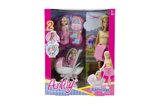 Poupée - Anlily avec poussette et fillette