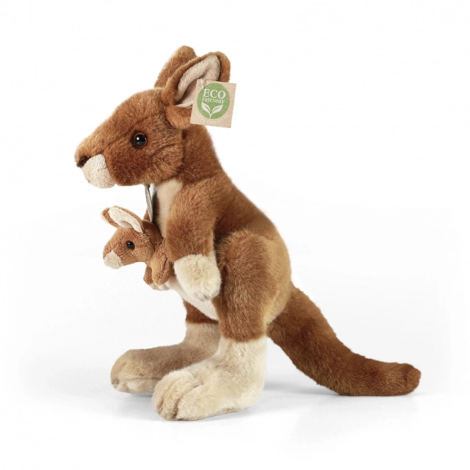 Rappa Kangourou en peluche avec bébé 27 cm ÉCOLOGIQUE