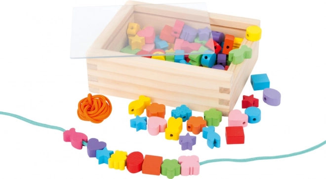 Petits Pieds Perles à Enfiler en Bois Formes