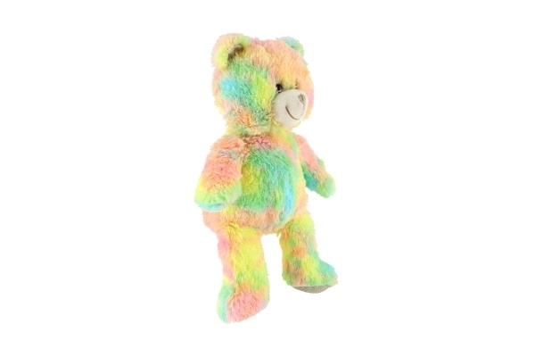Peluche arc-en-ciel ours rêveur 40cm à piles avec lumière et son en sac