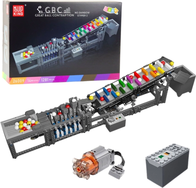Kit de piste à billes avec moteur électrique – 1281 pièces