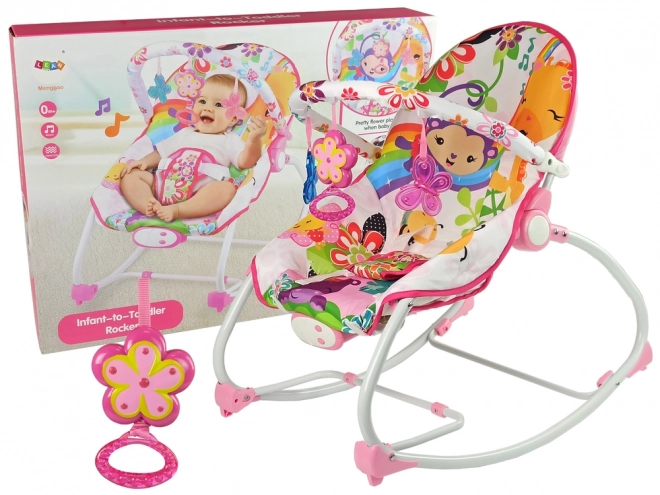 Chaise Berçante 2 en 1 Sons Floraux Roses Vibrations