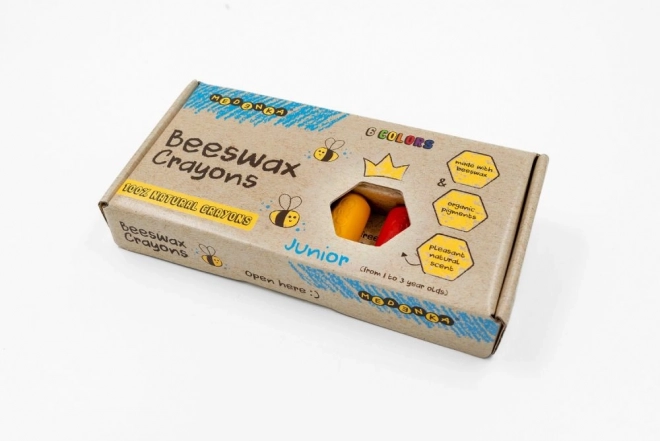 Crayons de cire écologiques Junior 6 pièces