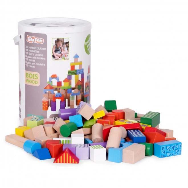 Jeux de construction en bois pour enfants avec boîte de tri ECOTOYS
