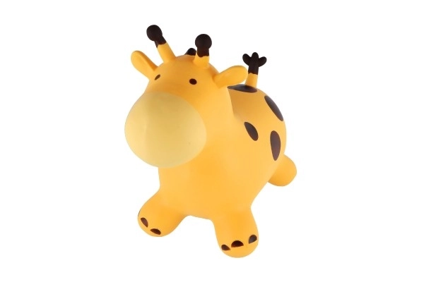 Girafe sautante - en caoutchouc, rose pastel
