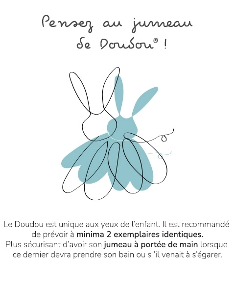 Doudou coffret cadeau - lapin en peluche rose