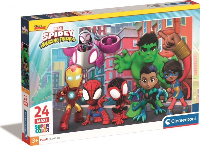 CLEMENTONI Puzzle Spidey et ses incroyables amis MAXI 24 pièces