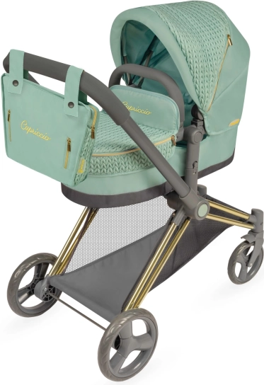 Poussette pliable pour poupées 3 en 1 avec sac CAPRICCIO, 73 cm