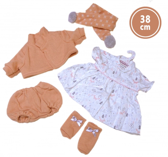 Llorens 385L LOLA - poupée réaliste avec sons et corps en tissu doux - 38 cm