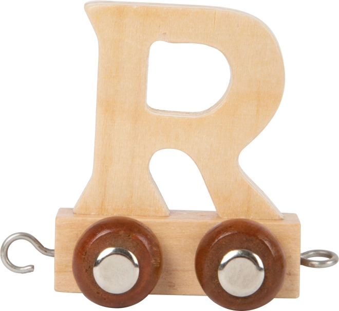 Wagon en bois avec la lettre R pour circuit de train small foot