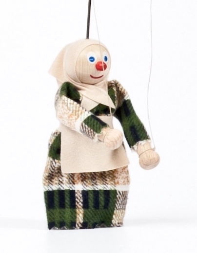 gerlich marionnette en bois grand-mère Anežka 12 cm