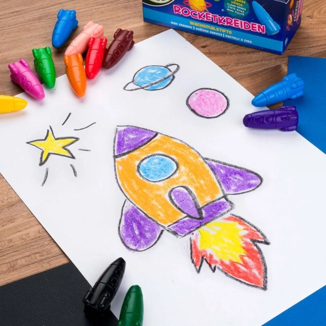 Rakety - crayons de cire 12 couleurs