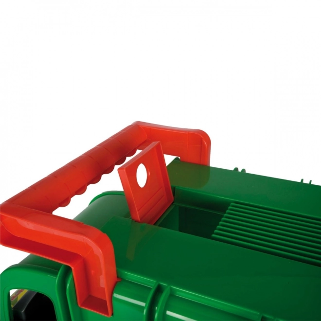Camion poubelle fonctionnel Wader 65 cm vert avec conteneur en plastique
