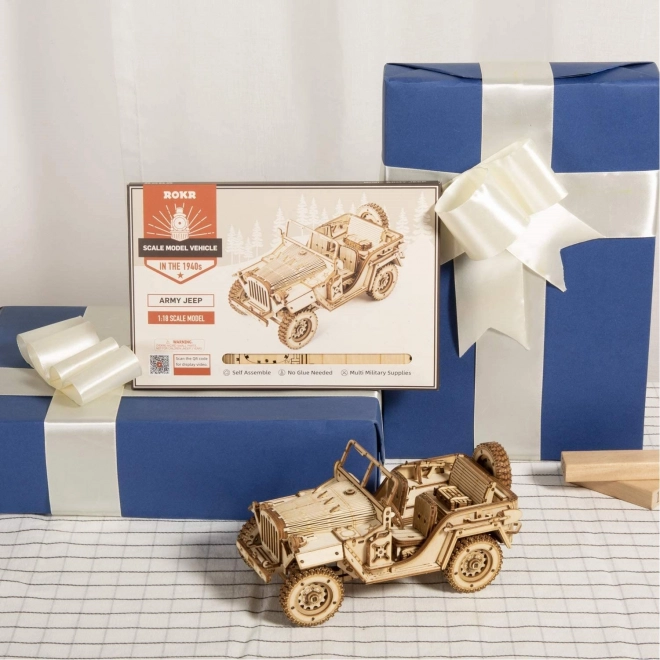 Jeep militaire - Puzzle en bois 3D
