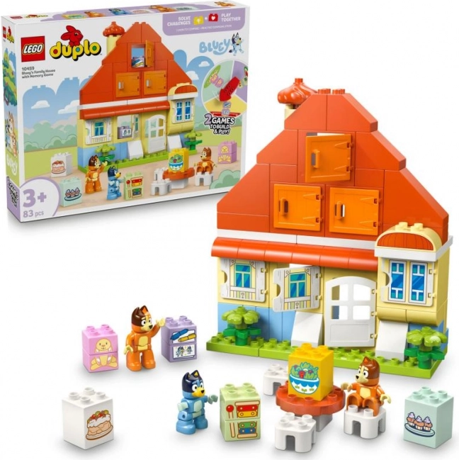 Lego duplo bluey maison familiale avec mémo