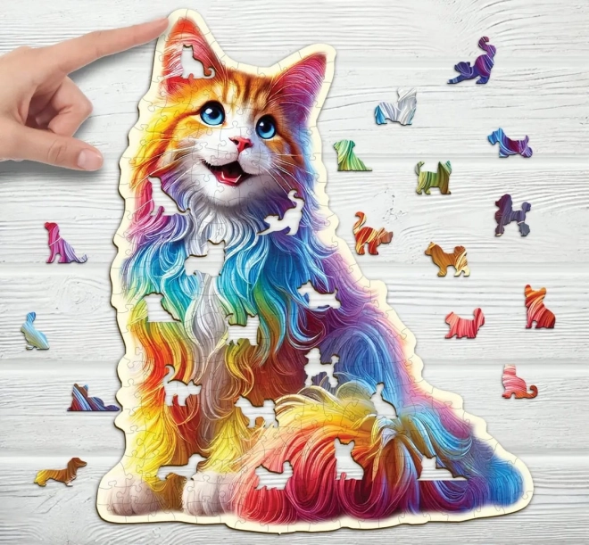 Puzzle en bois Chat coloré 250 pièces