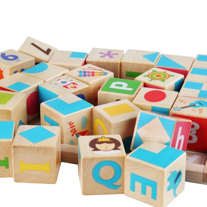Cubes Intelligents de Lucy&Leo – Ensemble en bois pour l'apprentissage de l'alphabet anglais