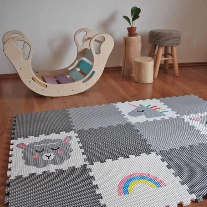 Design adorable avec licorne et arc-en-ciel