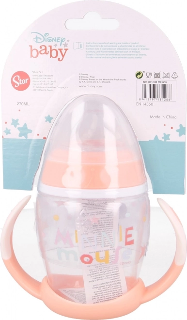 STOR Tasse avec poignées et bec en silicone 270ml Minnie