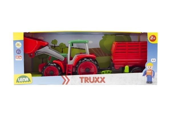 Auto Truxx tracteur chargeur avec remorque à foin avec figurine en boîte 53x19x16cm 24m+