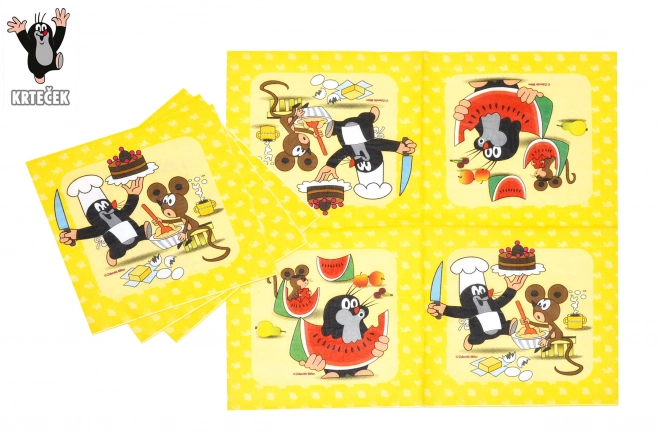 Serviette de fête Krtek et amis 12 pcs, 33 cm