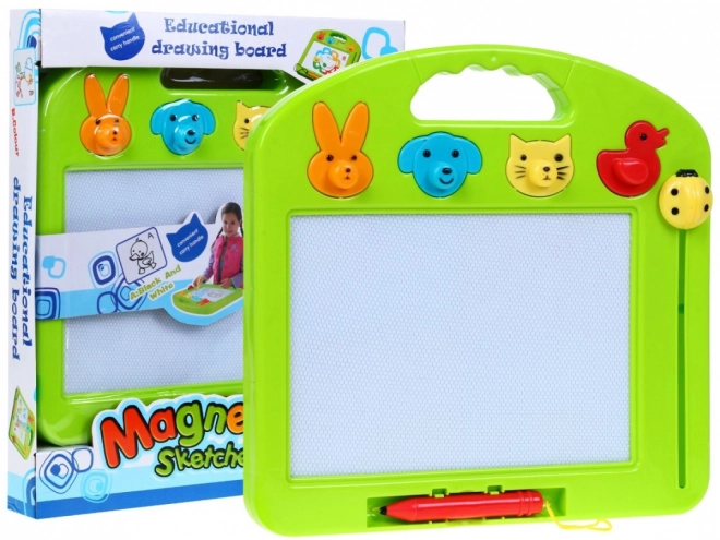 Tableau de dessin pour enfants Zenn Pen 3+ + 4 couleurs + 4 tampons Animaux