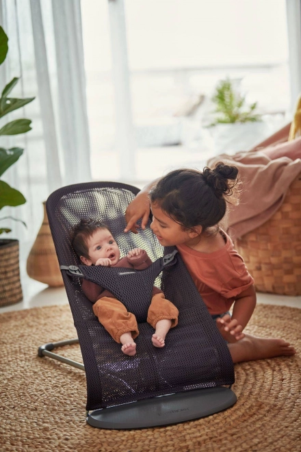 BABYBJÖRN - Transat BLISS MESH - Rose Perle – Anthracite