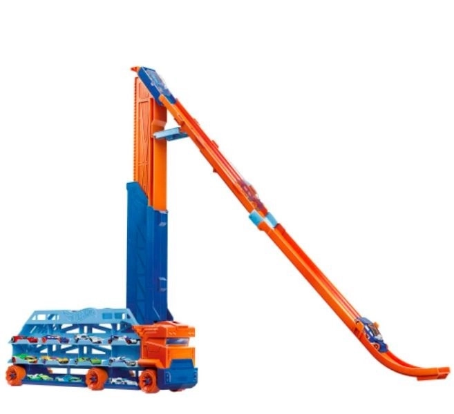 Hot Wheels Transporteur avec piste haute HDY92