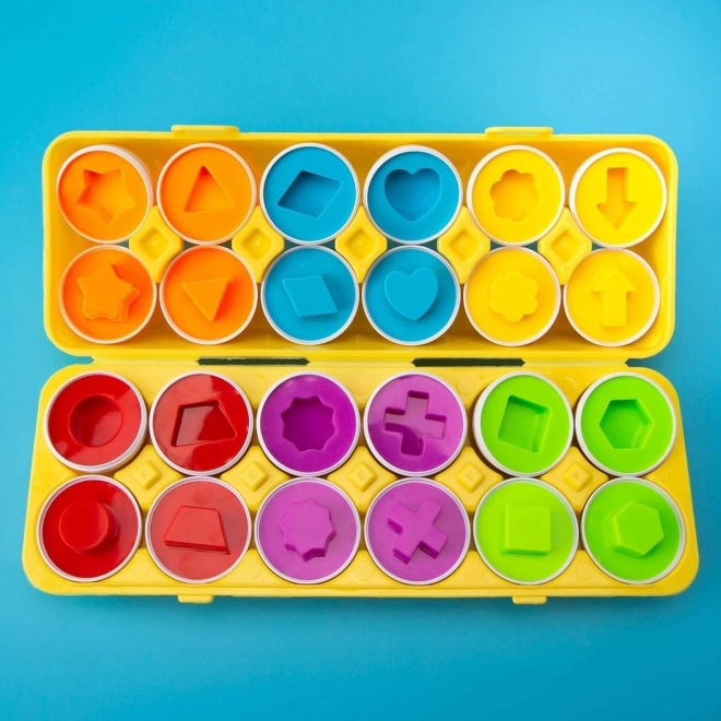 Œufs Montessori empilables WOOPIE - Combinez les formes et les couleurs