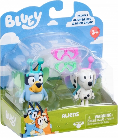 Figurines Bluey Pack de deux Baby Bluey et Chloe