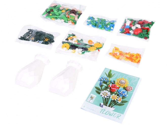 Kit de construction technique Fleurs des champs avec vase 618 pièces