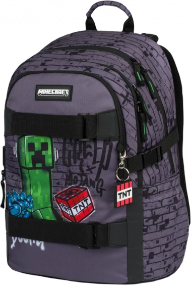 Ensemble 3 Skate Baagl Minecraft TNT: Sac à dos, Trousse, Sac