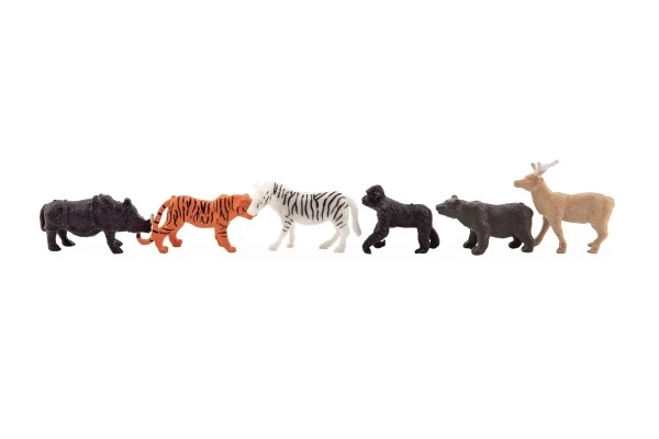 Animaux mini safari ZOO plastique 5-6cm 12pcs en sachet