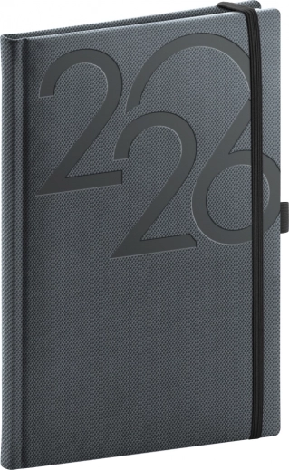 Agenda hebdomadaire Ajax 2026 noir 15 x 21 cm