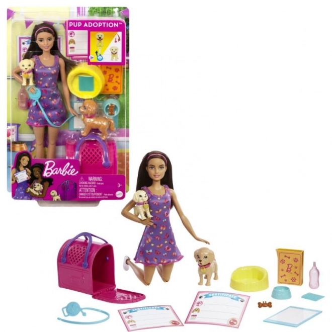 Barbie Poupée avec chiots HKD86