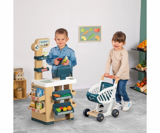 Supermarché pour enfants avec caisse enregistreuse électronique
