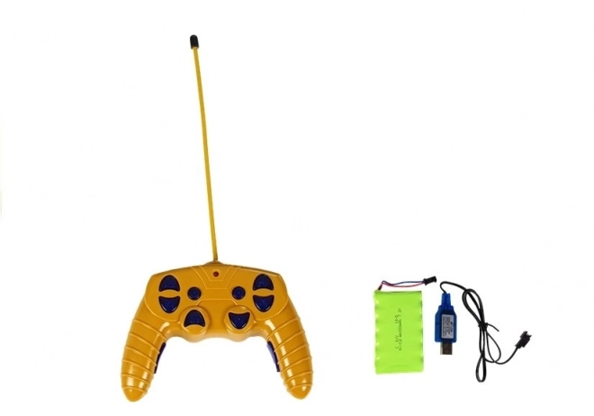 Véhicule de construction télécommandé RC grue bras mobile lumière jaune
