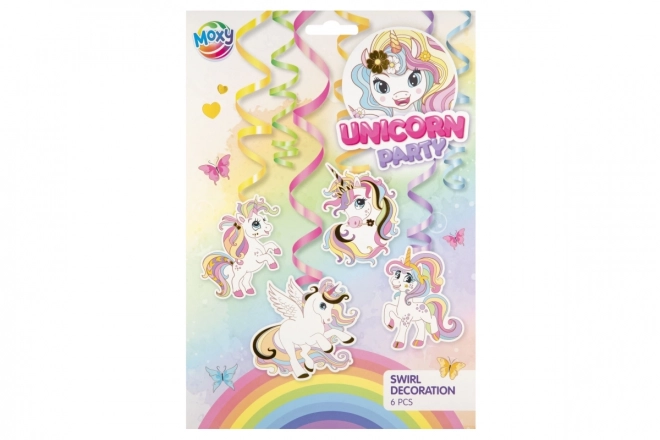 Décoration suspendue - licorne 6pcs