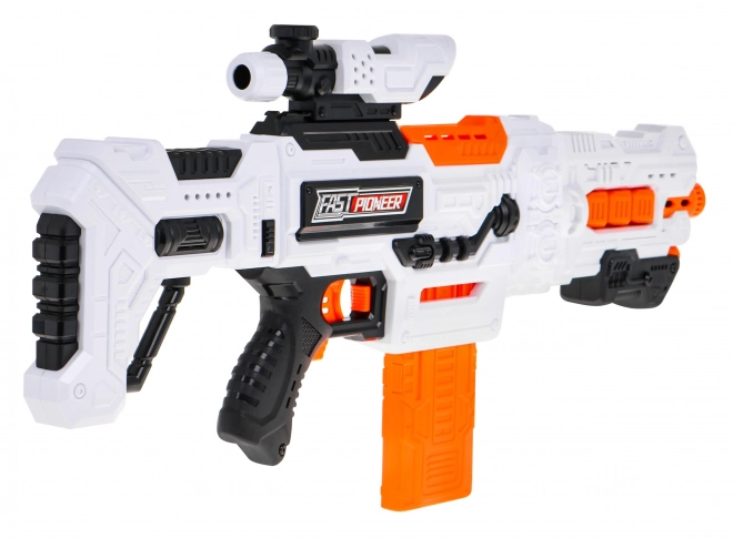 Grand fusil pour enfants 8+ Accessoires + 48 munitions souples Pistolet de jeu Pionnier rapide