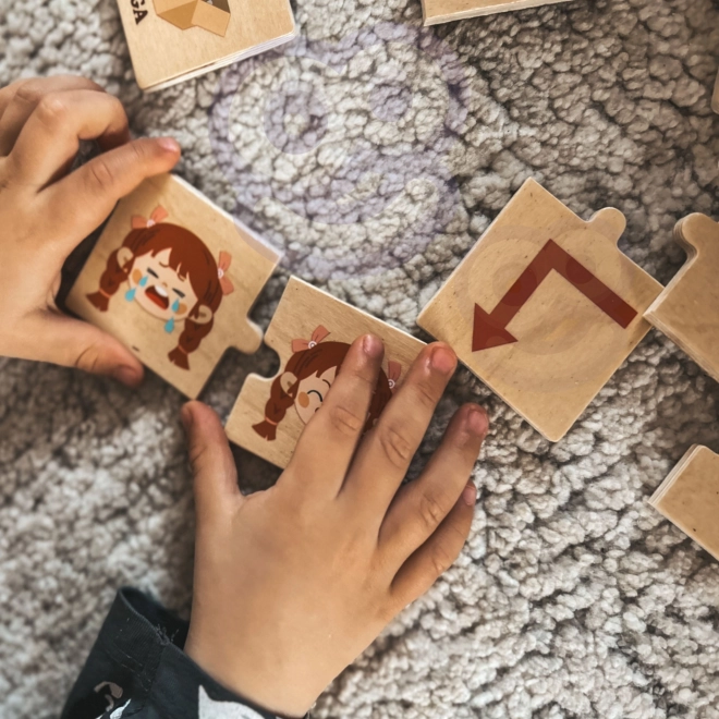 Puzzle en bois avec images d'opposés VIGA