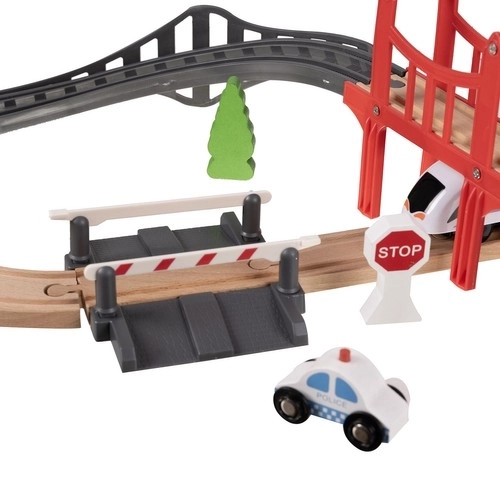 Circuit de train en bois Kruzzel 22646